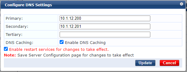 Configure DNS Settings