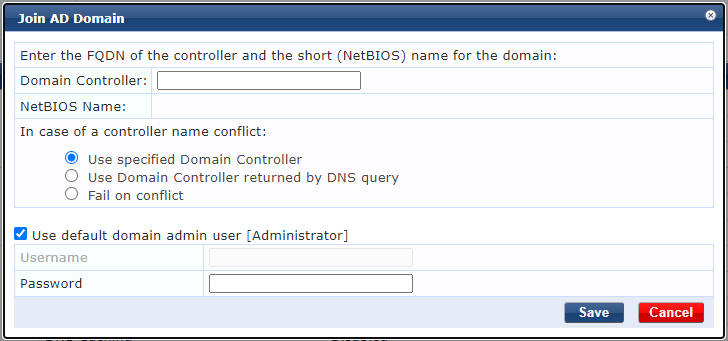 Join AD Domain Dialog