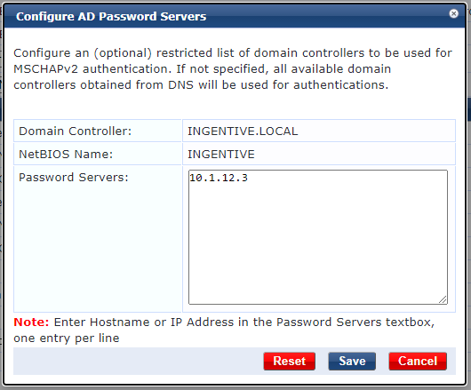 Configure AD Password Servers