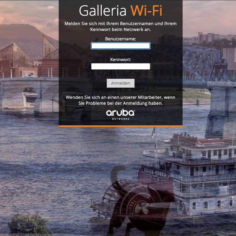 ClearPass Captive Portal Login